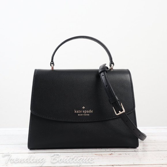 kate spade Handbags - NWT Kate Spade Darcy Leather Top Handle Satchel Crossbody in Black